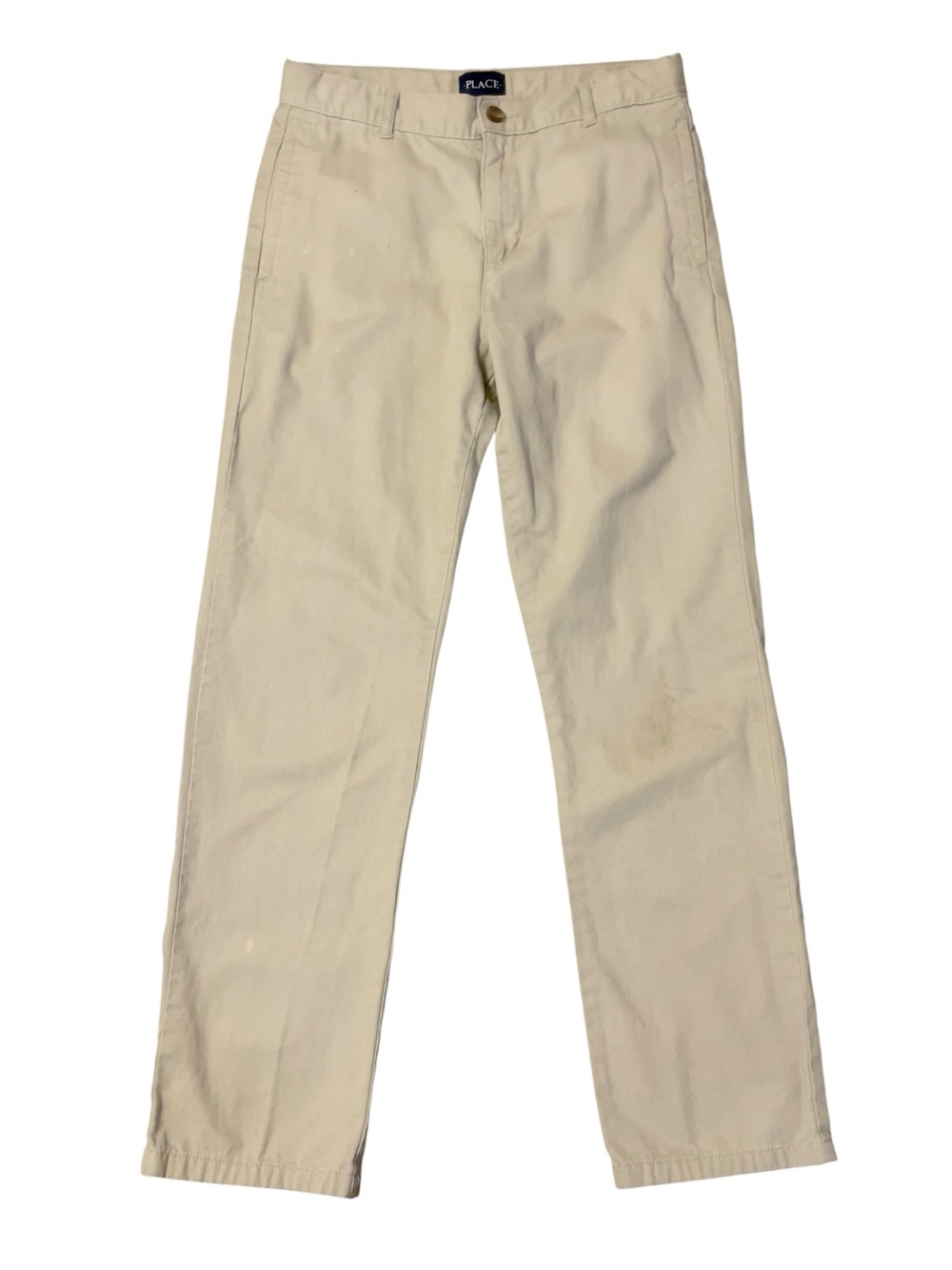 The Childrens Place Khaki Chino Pants Boys Size 14 Adjustable Waist Cotton